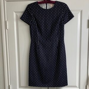 Brooks Brothers Navy Dress with White Dots